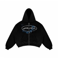 NEW Hoodie Zipper Boxy S.6 Black M-3XL