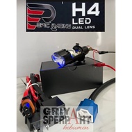 Lampu depan honda BeAT fi injeksi custome biled mini laser H4 cahaya asli biled + Relay