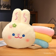 ⭐Affordable⭐50cm Rainbow Animal Plush Pillow Stuffed Cartoon Cat Rabbit Creative Long Plushie Peluche Squishy Decor Sofa