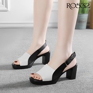 Giày sandal nữ cao gót 7 phân hàng hiệu hai màu đen trắng