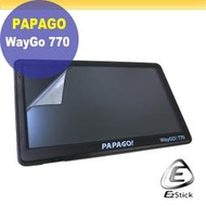 【Ezstick】PAPAGO WayGo 770 7吋 衛星導航機 適用 靜電式LCD液晶螢幕貼 (AG霧面)