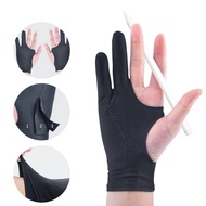 1 PC Palm Rejection Painting Gloves Flexible 2-Finger Universal Stylus Pen Drawing Glove Anti Mistou