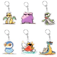 Pokemon Mica Acrylic keychain shaped like Dragonite Ditto Piplup Lapras, very cool, handbag decorati