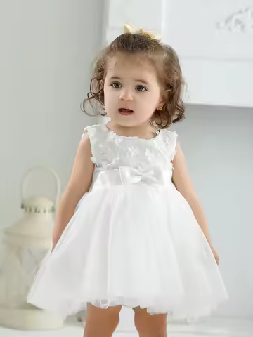 White Christening Dress for Baby Girl Baptism Dress Birthday Princess Clothes Christening Gowns Baby