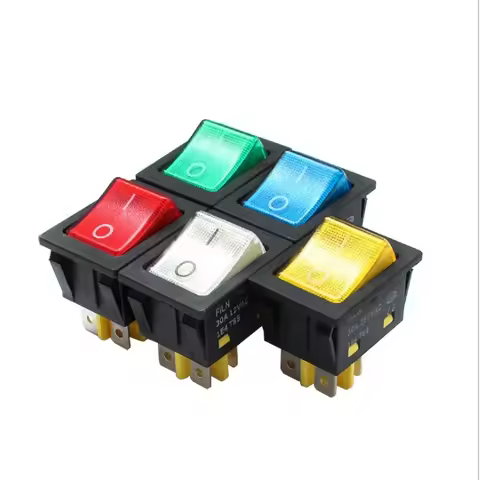 KCD4-201 on off on on 30A/250V 16A/250V heavy duty 4 pin t85 rocker switch with light 12V 24V 110V 2