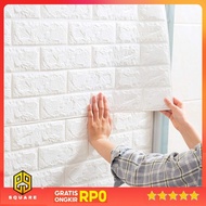 Tonchean Sticker Wallpaper Dinding 3D Embossed Brick Model 77x70cm - TC073 Original 99 Square
