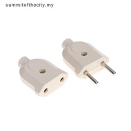 summitofthecity 2 Pin EU Plug Male Female electronic Connector Socket Wiring Power Extension my