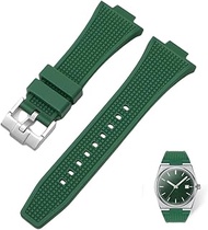 Waffle PRX Silicone Rubber Watch Band- Compatible for Tissot PRX 40mm - Quick- Release Replacement Watch Strap for Tissot Powermatic 80 Series - 12mm (12mm, Green)