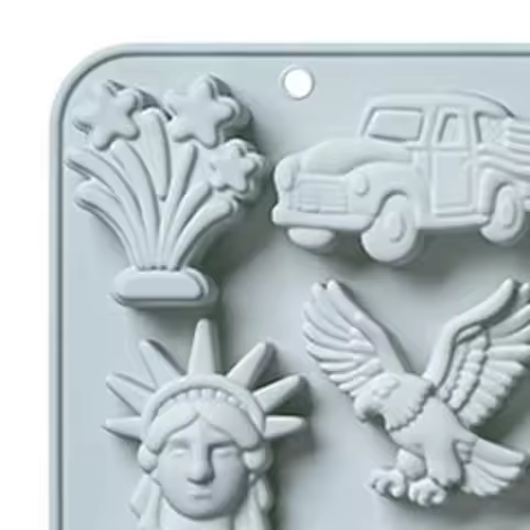 2 Pack 4th of July Silicone Moulds Heat 4th of July Theme Chocolate Moulds for Baking Ice Cubes Jell