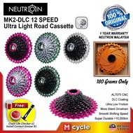 NEUTRON MK2 12 Speed Ultra Light Road Bike Cassette DLC PVD Coating 11-30T 11-34T 12S Shimano HG Dur
