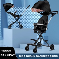 Kereta Bayi Umur 0 6 Bulan Famili Dorong Lipat Baby Stroller Roda 4 2 Arah Traveling Multifungsi Ker