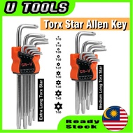 9pcs Torx Star Allen Key Wrench Torx Allen Key Set Bicycle Motorcycle Computer Hard Disk Drive Car F