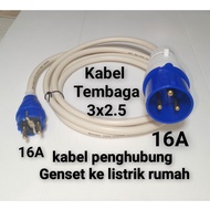 MESIN 3 phase Generator Power cable Generator connecting Genset engine to male home electricity 3 pi