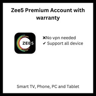 [All devices] Zee5 Premium Account with Warranty (No VPN Needed)