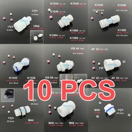 Nipple Connector Quick Reducer Water Purifier Aquarium Filter Fitting (Set Of 10)