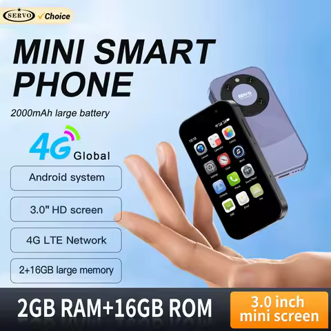 SERVO KING9000 4G LTE Mini Smartphone Android System RAM 2GB ROM 16GB Google Play WhatsAPP Hotspot 2