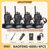 4-Piece Set Baofeng BF-888S  Outdoor Waterproof Walkie Talkie 16 Channel 5KM Range（Great value)