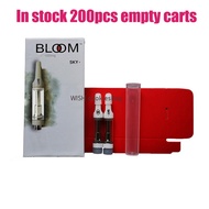 200PCS EMPTY Bloom Vape Cartridges 0.8ml 1.0ml Ceramic Coils Vape Pens Carts White Tips Thick Oil Da