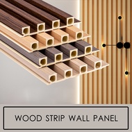 WPC PVC Wall Panel Wood Strip Grille Wainscoting