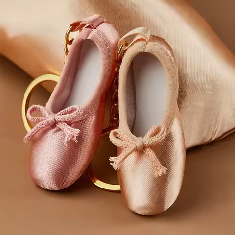 Mini Ballet Dance Shoes Handmade Trinkets Pointe Shoe Bags Pendants Keychains Accessories