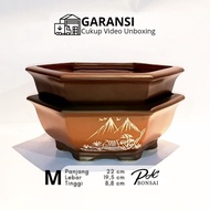 Bonsai Ceramic Pot | Succulents | Cactus cactus | Hexagon Flower