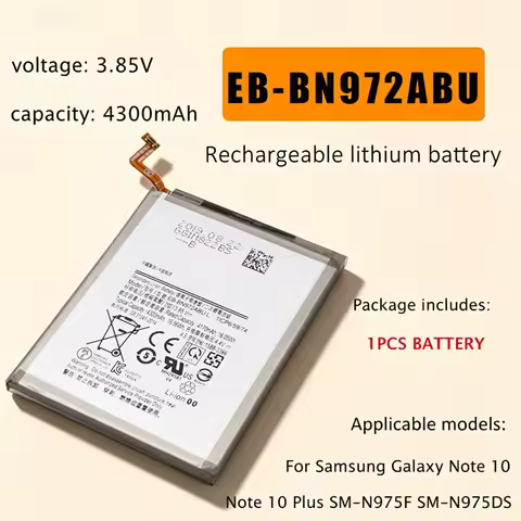 EB-BN972ABU 4300mAh 3.85V Replacement Battery For Samsung Galaxy Note 10+ Note 10 Plus SM-N975F SM-N