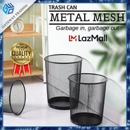 Gateway Trading Metal Mesh Trash Can Mesh Wastebasket Trash Can Open Top Waste Basket Bin for Office Home School Classroom Paper Rubbish Round Mesh Wastebasket Recycling Bin Metal Wire Mesh Waste Basket Garbage Trash Can for Office Home Bedroom