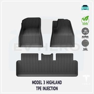 ⚡Tesla Floor Mats พรมปูพื้นรถยนต์ พรีเมี่ยม กันน้ำกันเปื้อน Model 3/ Highland/ Model Y/ Juniper - EV