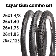 Tayar Basikal 26 Inch Tube Combo Set 26x1.50 26x1.75 26x1.95 26x2.125 Mountain Bike Bicycle Tyre Inn