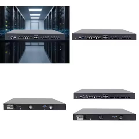 LGA1700 Pfsense Server Auto Power on 6*LAN 2.5G 6*SFP 10G I7 14700 CPU 1U Firewall Computer Networki