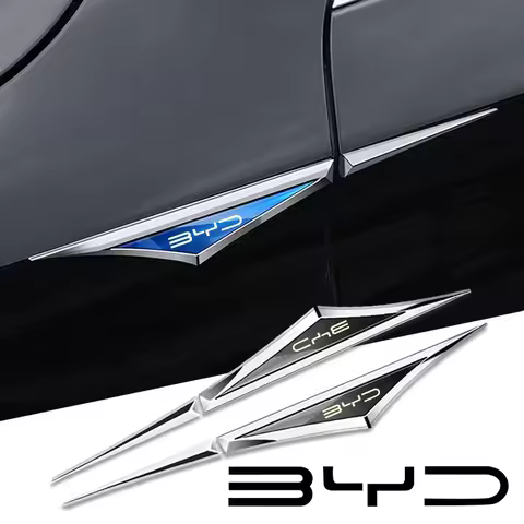 2pcs 3d alloy car stickers car accsesories accessory for BYD Build your dreams han tang ev dm d1 son