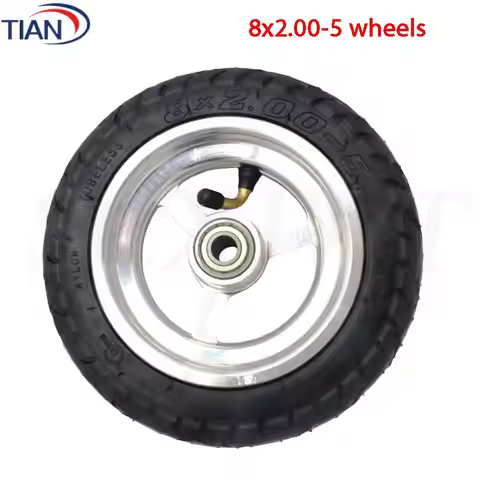 8x2.00-5 pneumatic scooter wheels featuring M10/12 bolt pattern for easy installation