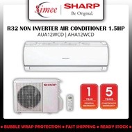 Sharp R32 Non Inverter 1.5HP Air Conditioner AUA12WCD &amp; AHA12WCD