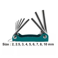 FTK-9 9pcs 2-10mm Folding L Key Set Allen Key Hex Portable Multifunction