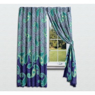 Cozzi Tropical Nivo French Pleated Window/Sliding Door Hook Curtain ReadyMade Curtains [2 piece] + F