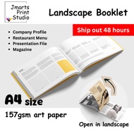 [48hour ship out] A4 Booklet (Landscape) / Landscape booklet / Magazine Printing / Company profile