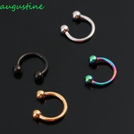 AUGUSTINE Body Piercing Septum Tragus Stud Earrings Hoop C Shape Ball 1 Pcs Nose Rings