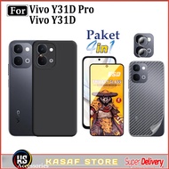 LAYAR VIVO Y31D Y31D PRO Black Softcase Anti-scratch Screen camera skin Screen Savings Package