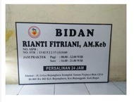 Premium !! plang bidan 40 x 60 plat alumunium 2 sisi