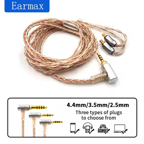 8 Core Silver Plated 2.5/3.5/4.4mm Balanced Cable To A2DC Hifi Upgrade Cable For ATH-LS50 LS70 E40 E