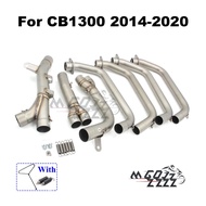Motorcycle For CB1300 CB 1300 2014-2020 Exhaust Slip-On Muffler Middle Link Front Pipe Bike Elbow