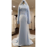 gaun pengantin muslimah malaysia melayu gaun pengantin baby blue gaun