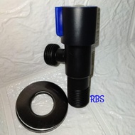 Stop Kran On/Off Hitam Single &  Tee Shower - Kran Shower Toilet - Stop Kran Closet