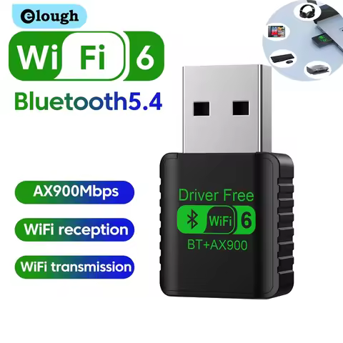 WiFi 6 AX900 Bluetooth 5.4 WiFi USB Adapter Wireless Network Card 2.4G&5GHz Wi-Fi Antenna For PC Dri