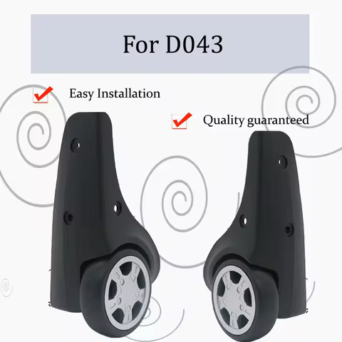 For D043 Luggage Case Replacement Fixed Directional Wheel Durable Replacement Straight Roller Easy-t