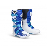 PROMO Termurah Sepatu Cross Adventure Race Offroad Ufo Plast Elektron Boots - WHITE BLUE, 41