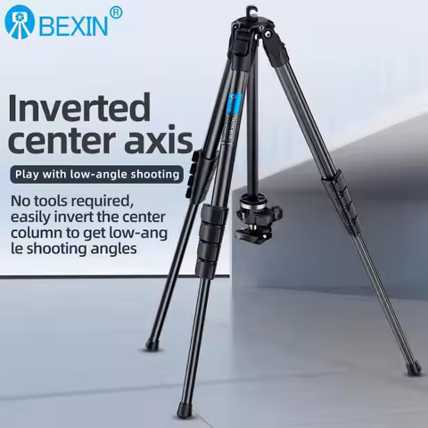 BEXIN TA254-BS30 aluminum alloy lightweight tripod Inverted central axis for Canon Nikon Sony Fujifi
