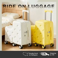 18/20 Inch Luggage Rideable with 6 Wheels 80kg Supported Seat Hard Case Luggage Bag Travel Suitcase 