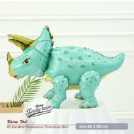 Mall - [besty_mart3] 4D Dinosaur Triceratops Foil Balloons Blue Jurassic Park Dino Balloons 4D