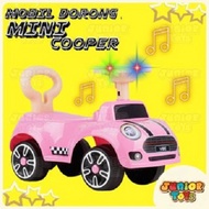 Mobil Dorong Anak Mini Cooper Ada Musik Lampu Mainan Mobilan Bisa Dinaiki Ride On Toys